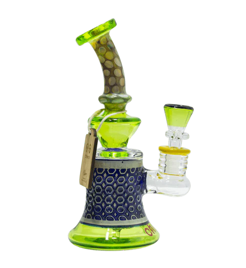 Cheech Glass 8″ Lime Bubbler