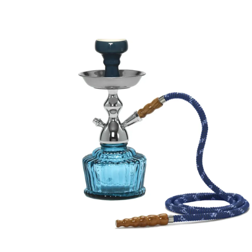 MYA QT 265 Premium Hookah – Sky Blue Edition (Wire Basket) Artisan Smoke Shop