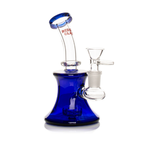 Red Eye Glass 5 I-Yah Bubbler – Portable UFO Perc Glass Pipe Artisan Smoke Shop