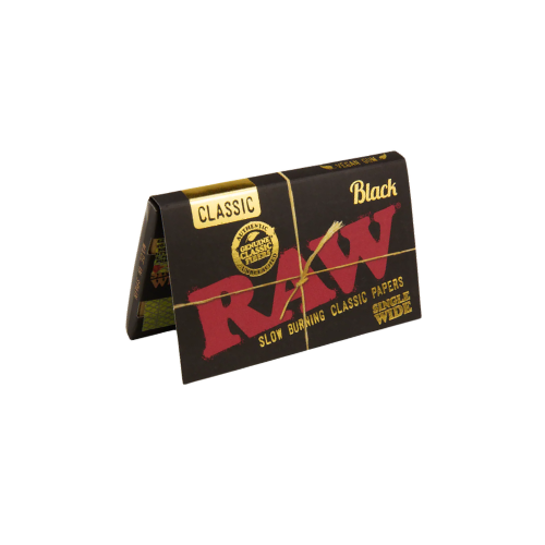 RAW Black Classic Single Wide Rolling Papers Artisan Smoke Shop