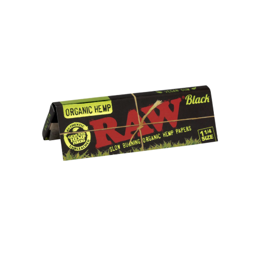 RAW Black Organic Hemp 1 1/4 Rolling Papers Artisan Smoke Shop